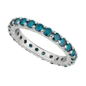 2.00 Carat Blue Diamond Eternity Ring Band